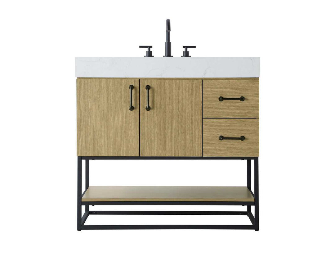 Caroline Bathroom Vanity in Honey Brown Elegant Lighting
