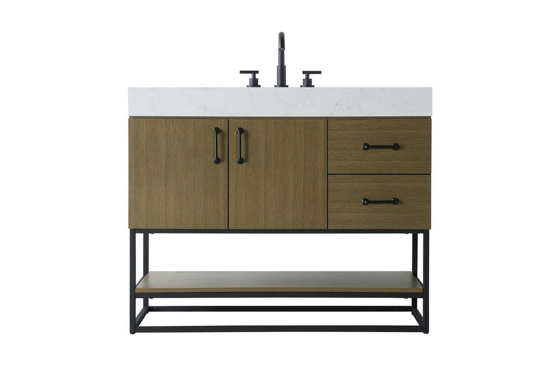 Caroline Bathroom Vanity in Chestnut Brown Elegant Lighting