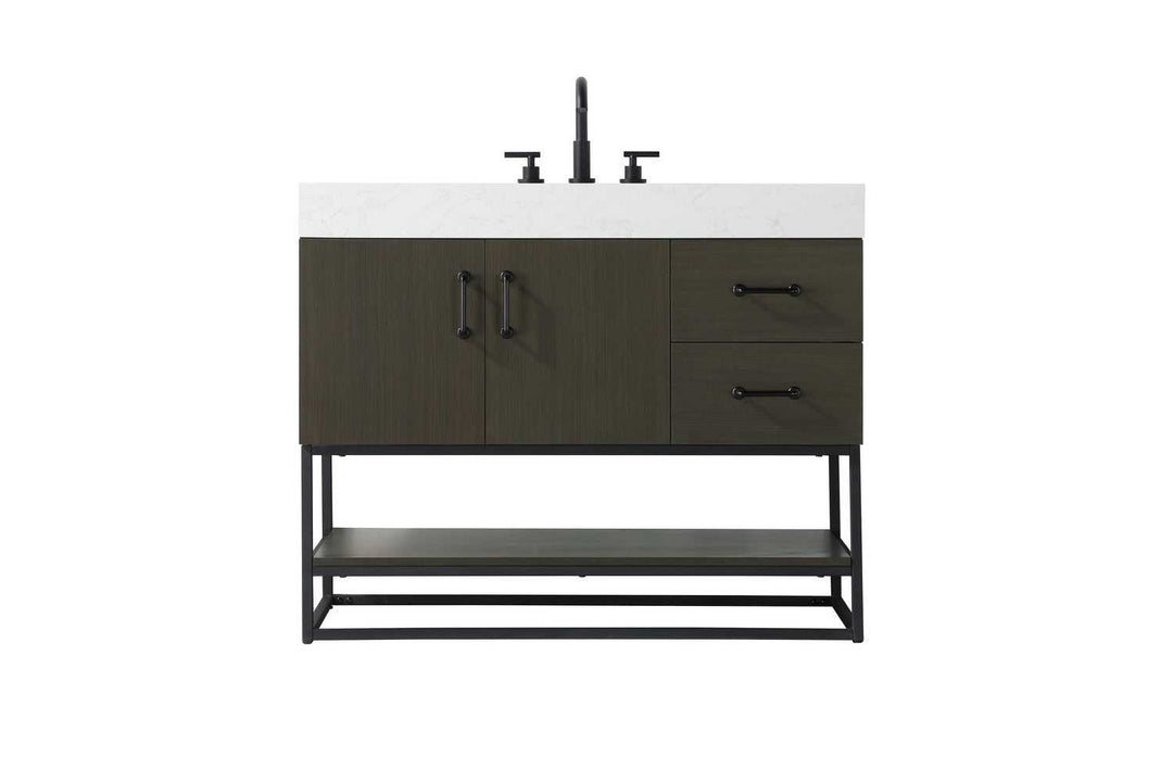 Caroline Bathroom Vanity in Mocha Brown Elegant Lighting