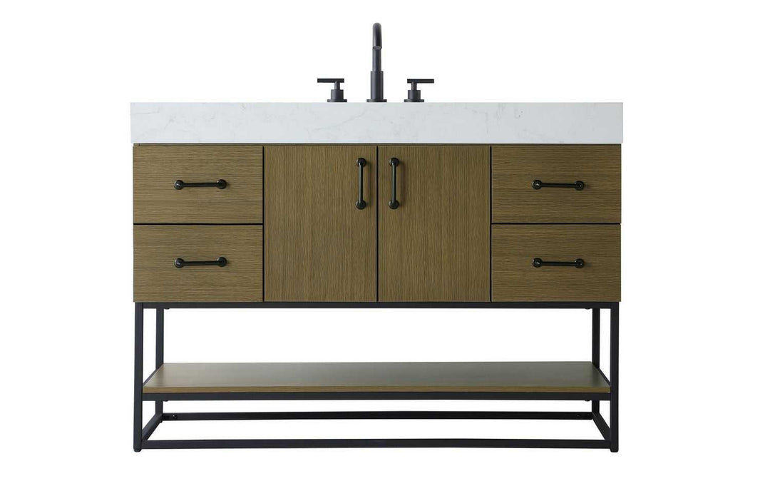 Caroline Bathroom Vanity in Chestnut Brown Elegant Lighting