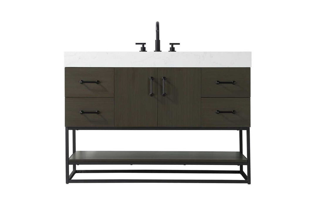 Caroline Bathroom Vanity in Mocha Brown Elegant Lighting