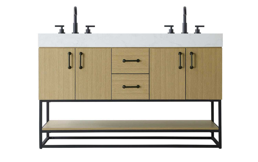Caroline Bathroom Vanity in Honey Brown Elegant Lighting