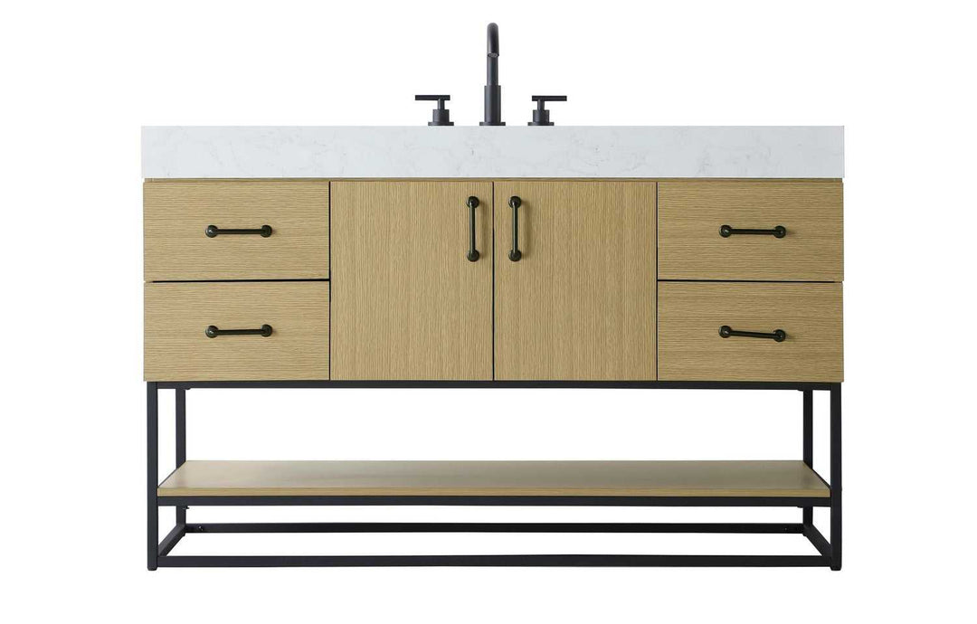 Caroline Bathroom Vanity in Honey Brown Elegant Lighting