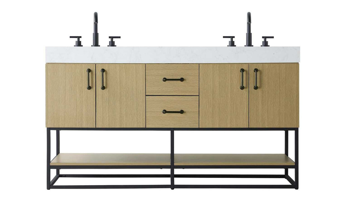 Caroline Bathroom Vanity in Honey Brown Elegant Lighting