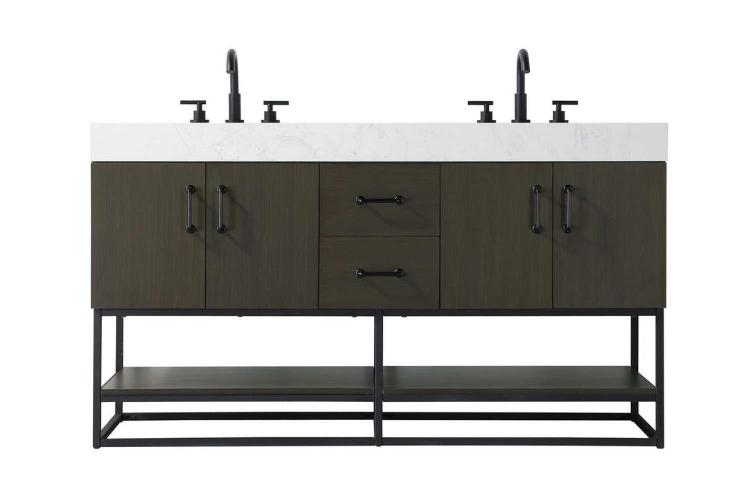 Caroline Bathroom Vanity in Mocha Brown Elegant Lighting