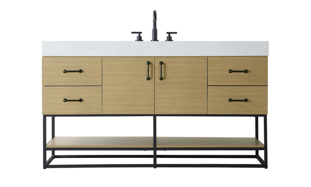 Caroline Bathroom Vanity in Honey Brown Elegant Lighting