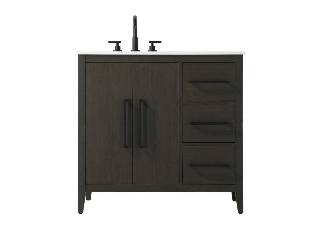 Millie Bathroom Vanity in Mocha Brown Elegant Lighting