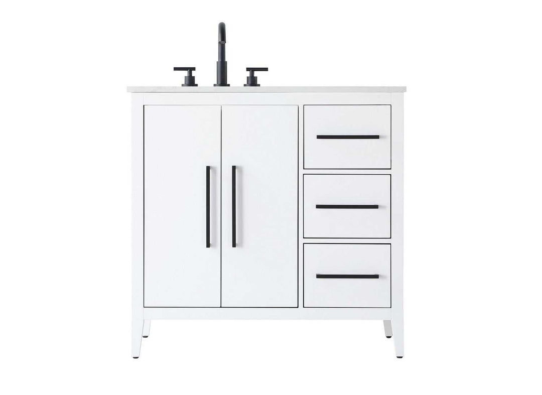 Millie Bathroom Vanity in White Elegant Lighting