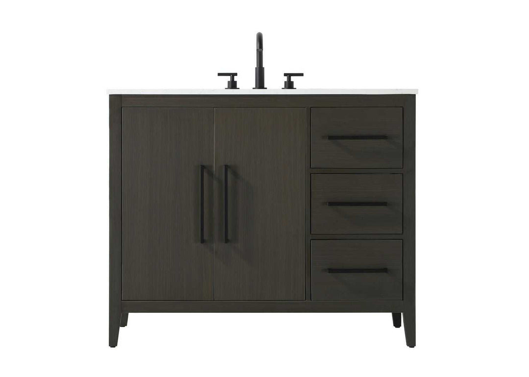 Millie Bathroom Vanity in Mocha Brown Elegant Lighting