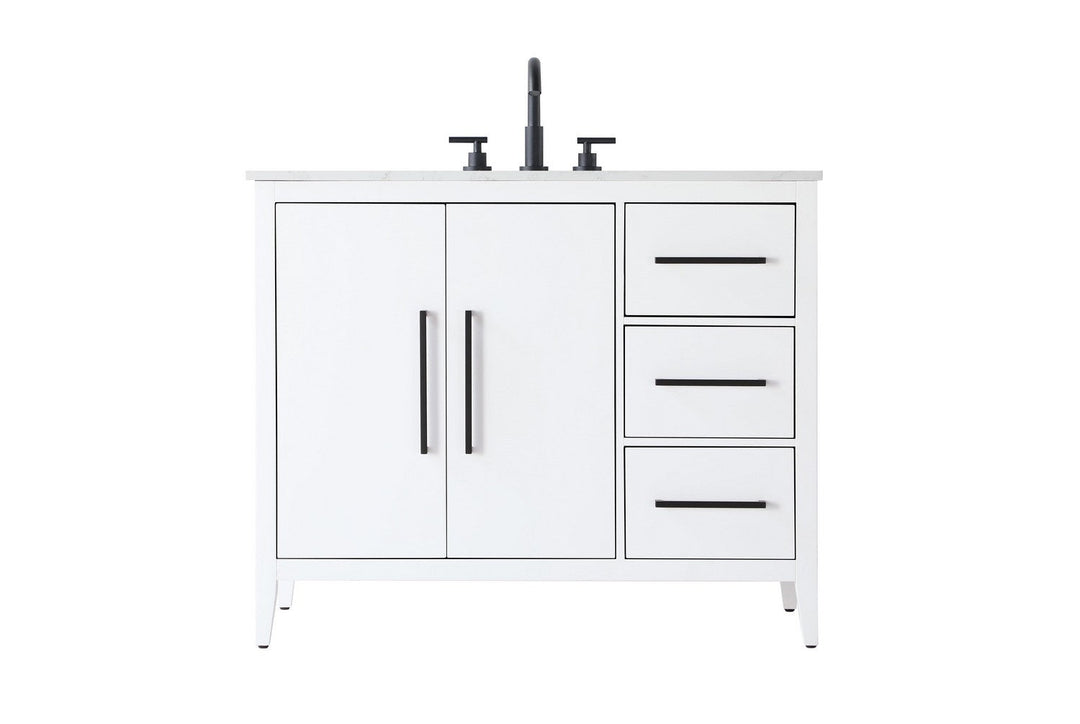 Millie Bathroom Vanity in White Elegant Lighting