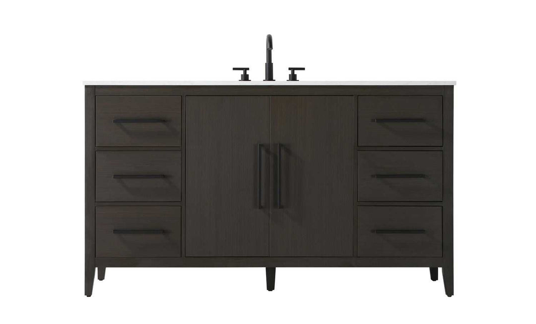 Millie Bathroom Vanity in Mocha Brown Elegant Lighting
