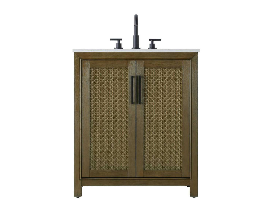 Alina Bathroom Vanity in Hazel Oak Elegant Lighting