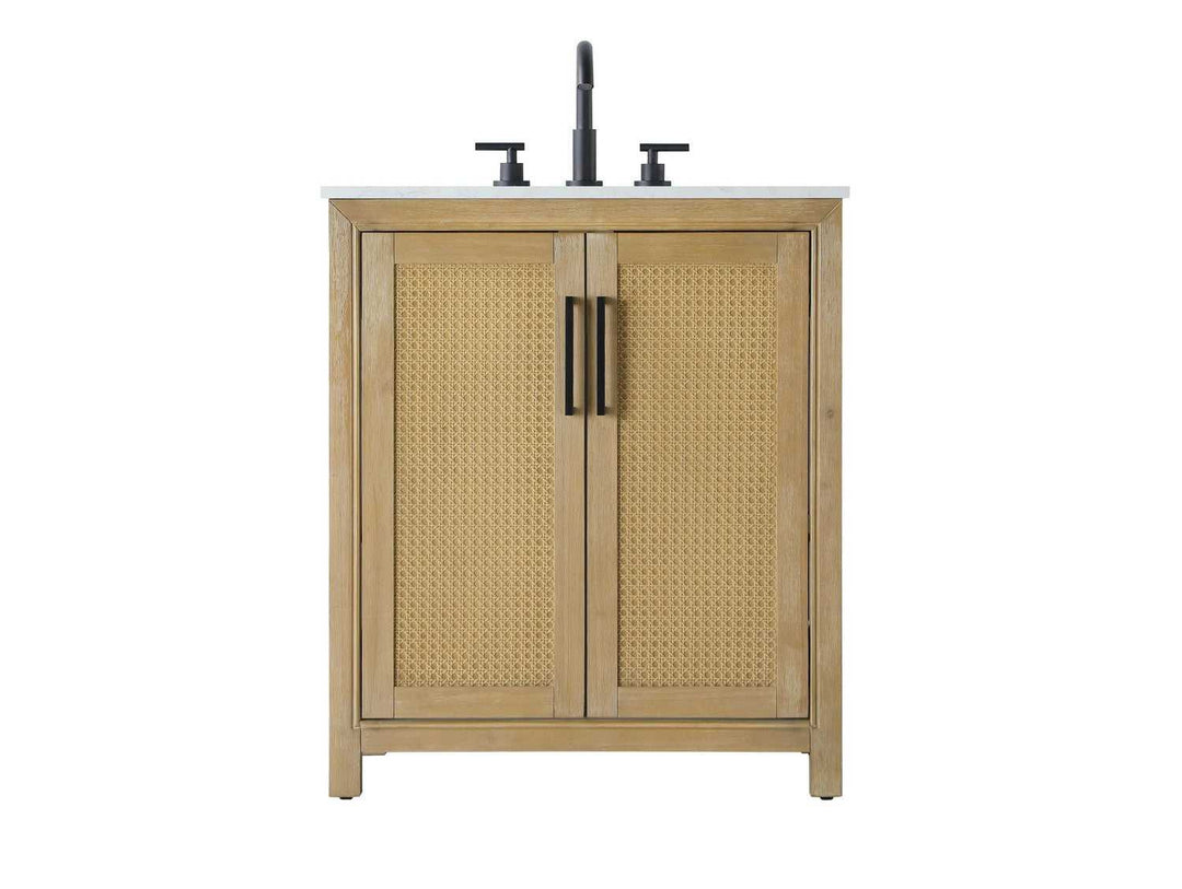 Alina Bathroom Vanity in Linen Oak Elegant Lighting