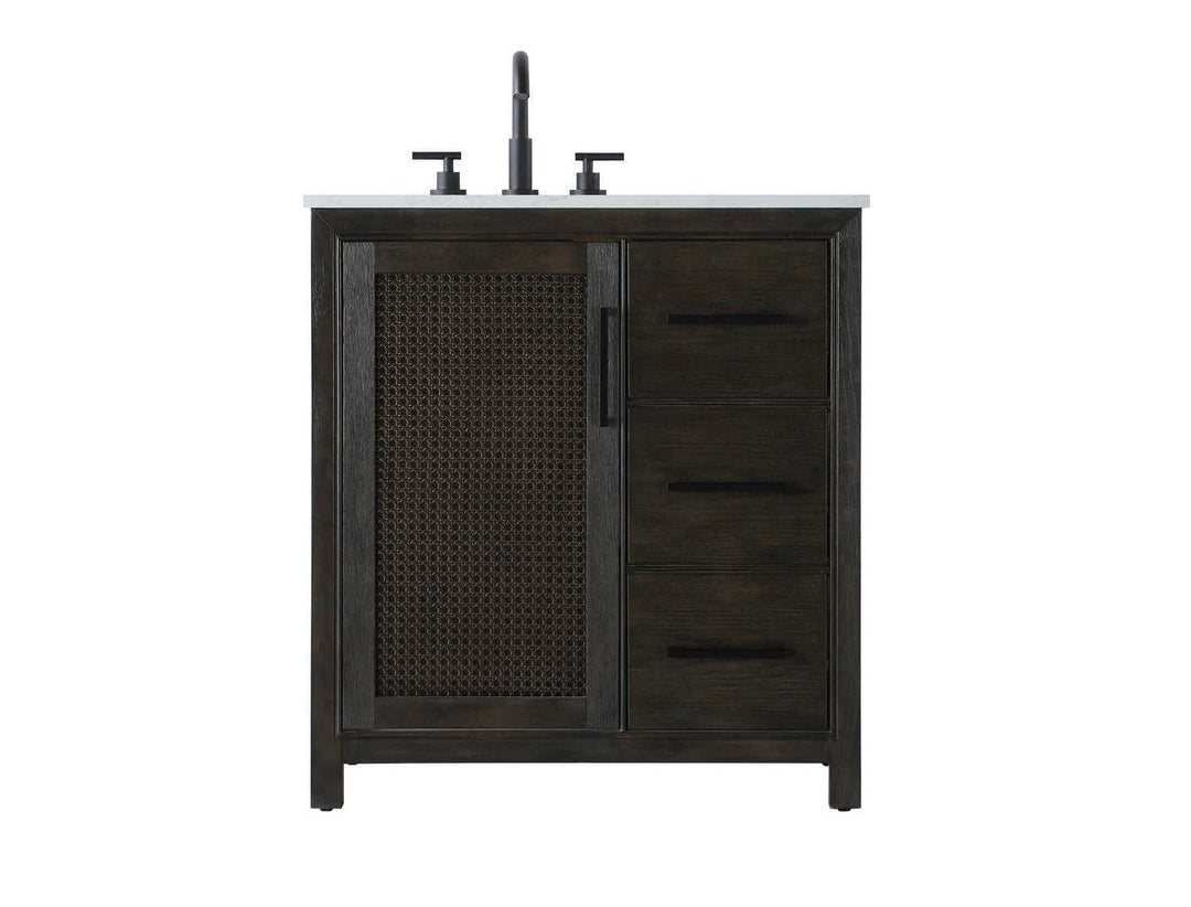 Alina Bathroom Vanity in Chocolate Oak Elegant Lighting