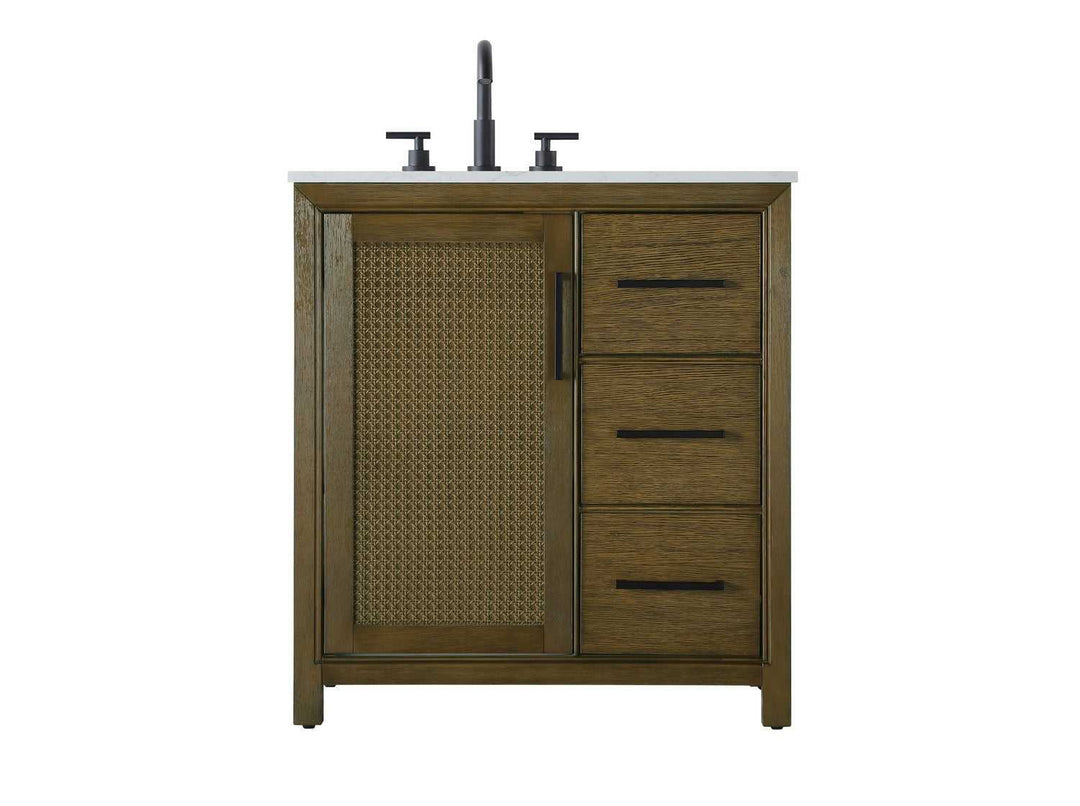 Alina Bathroom Vanity in Hazel Oak Elegant Lighting