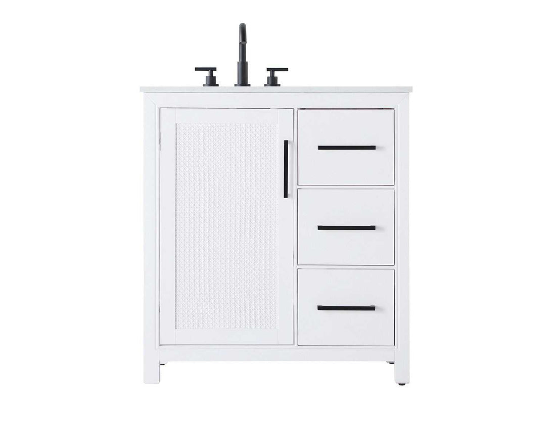 Alina Bathroom Vanity in White Elegant Lighting