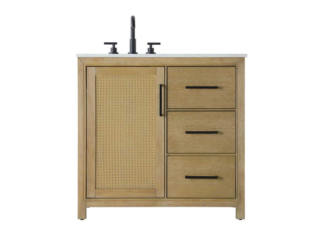 Alina Bathroom Vanity in Linen Oak Elegant Lighting