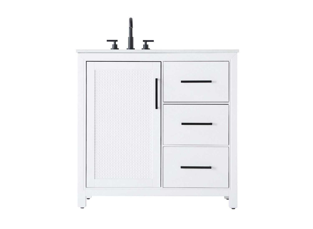 Alina Bathroom Vanity in White Elegant Lighting