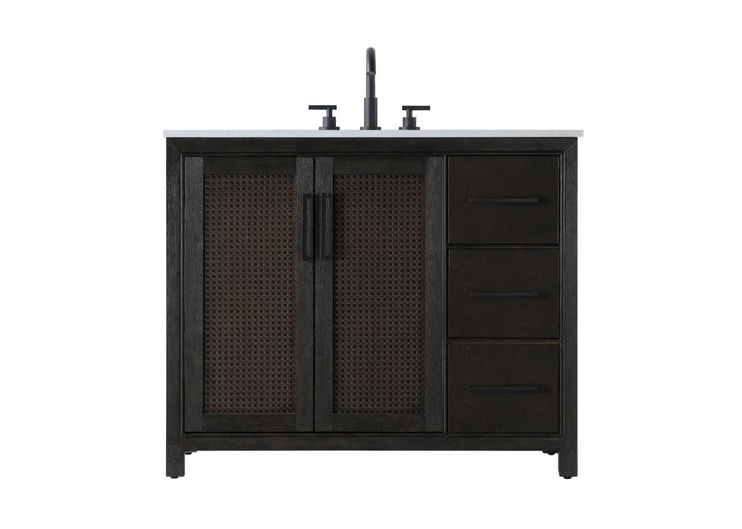 Alina Bathroom Vanity in Chocolate Oak Elegant Lighting