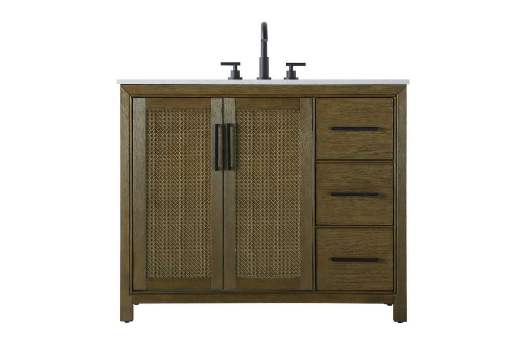 Alina Bathroom Vanity in Hazel Oak Elegant Lighting