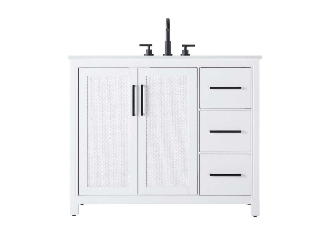 Alina Bathroom Vanity in White Elegant Lighting