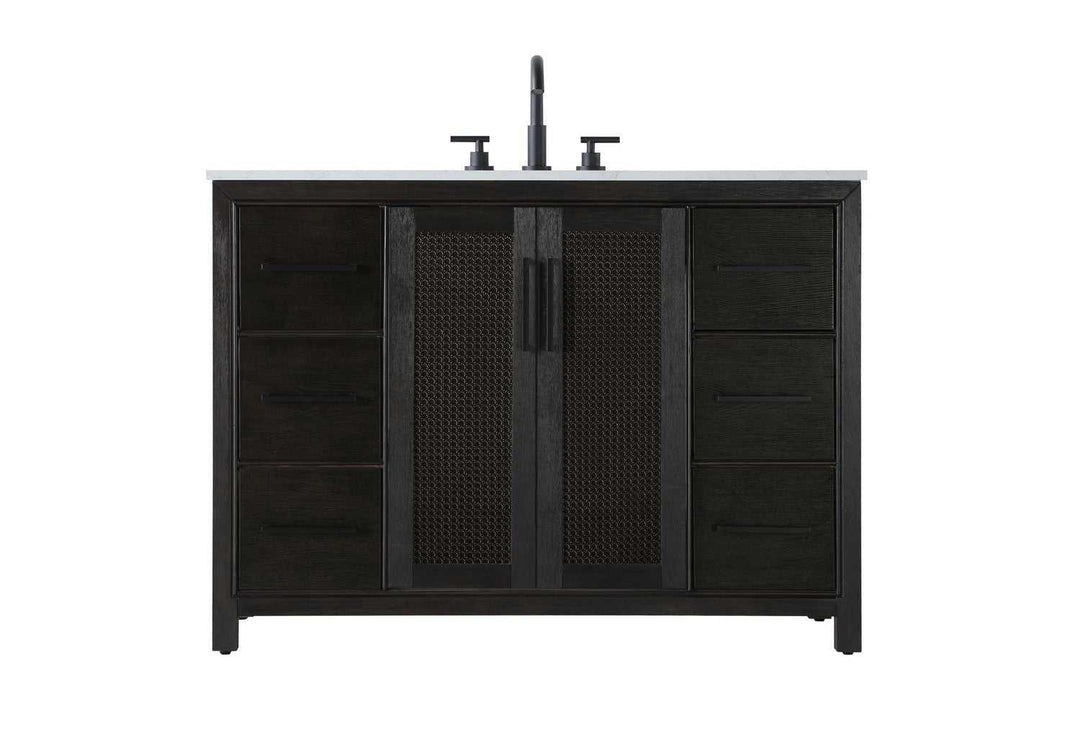Alina Bathroom Vanity in Chocolate Oak Elegant Lighting