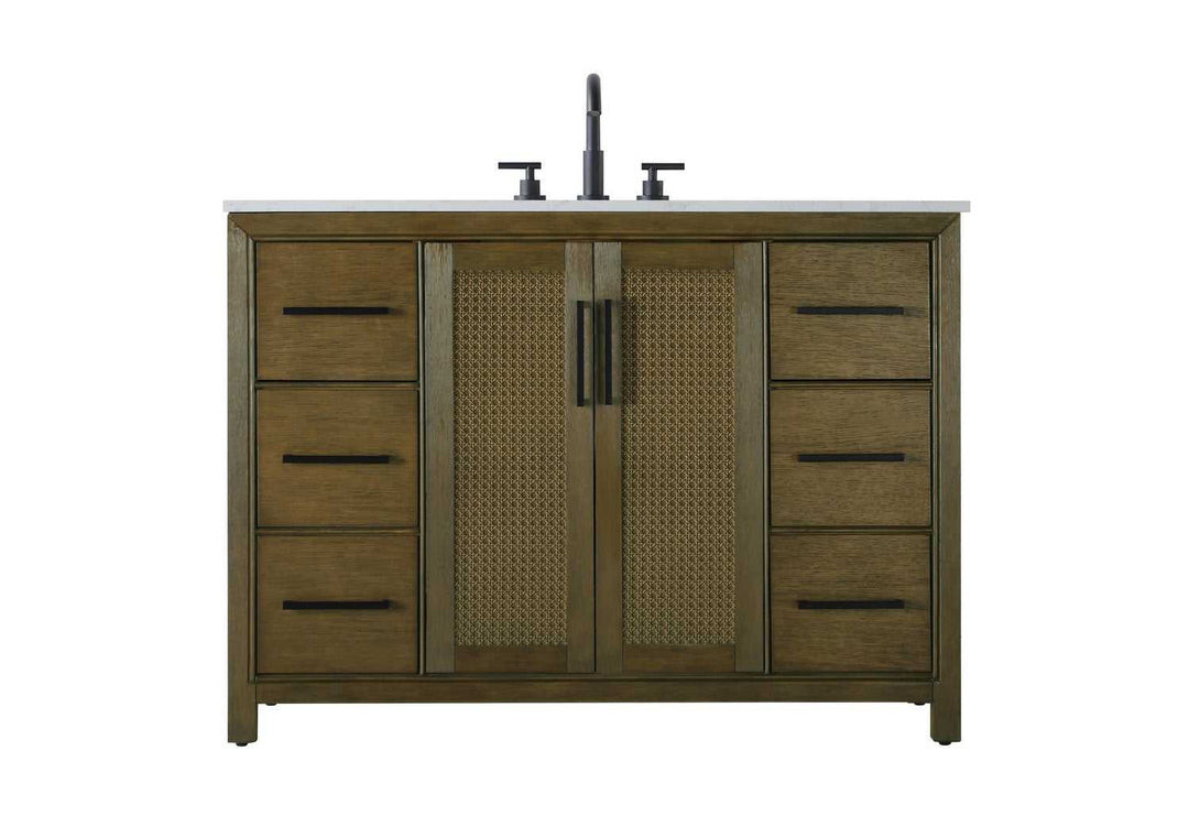 Alina Bathroom Vanity in Hazel Oak Elegant Lighting