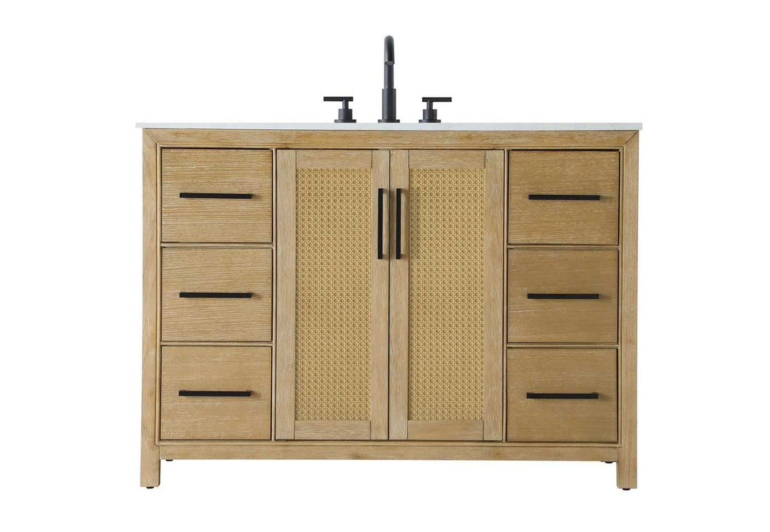 Alina Bathroom Vanity in Linen Oak Elegant Lighting