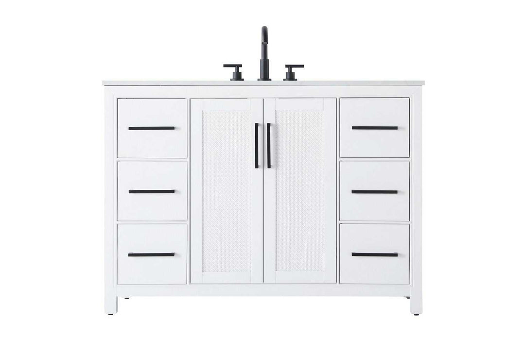 Alina Bathroom Vanity in White Elegant Lighting