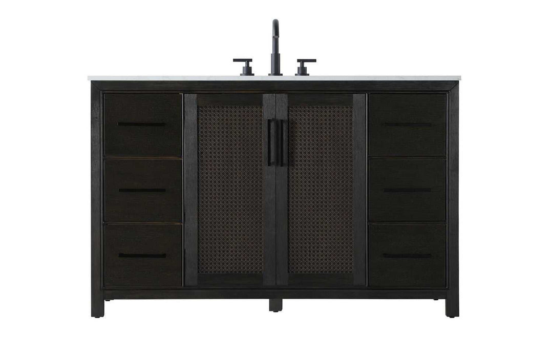 Alina Bathroom Vanity in Chocolate Oak Elegant Lighting