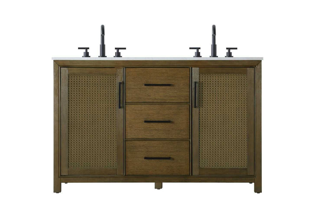 Alina Bathroom Vanity in Hazel Oak Elegant Lighting