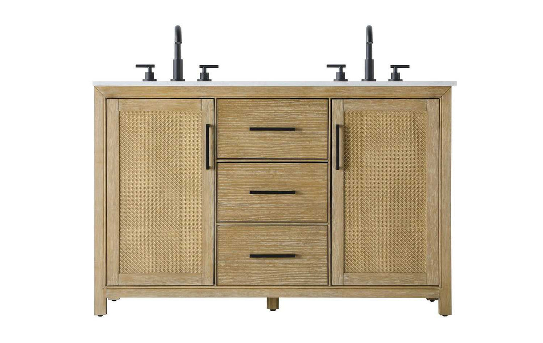 Alina Bathroom Vanity in Linen Oak Elegant Lighting