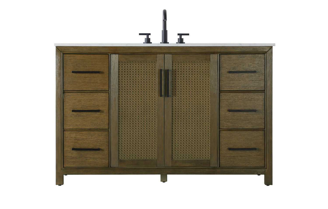 Alina Bathroom Vanity in Hazel Oak Elegant Lighting