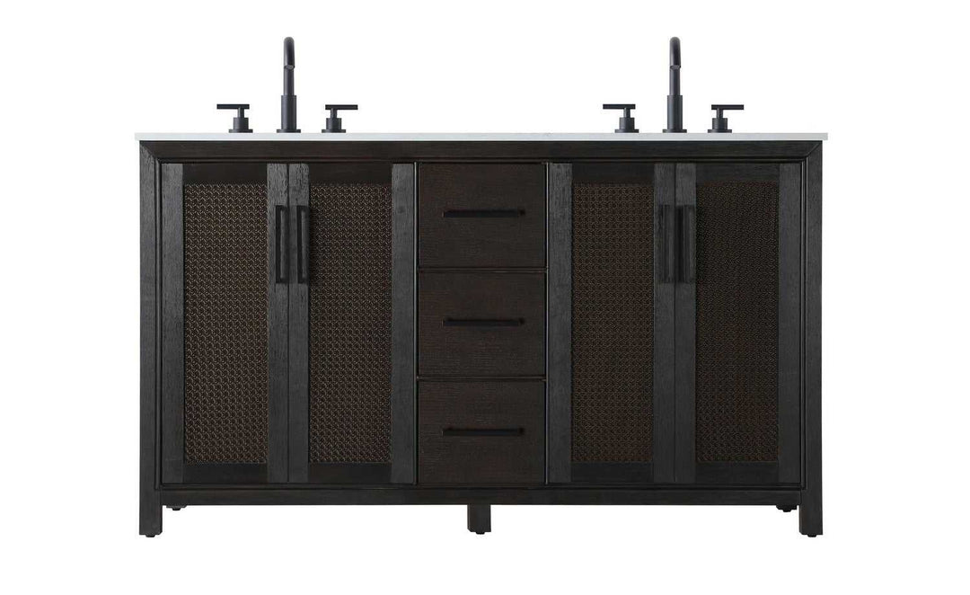 Alina Bathroom Vanity in Chocolate Oak Elegant Lighting