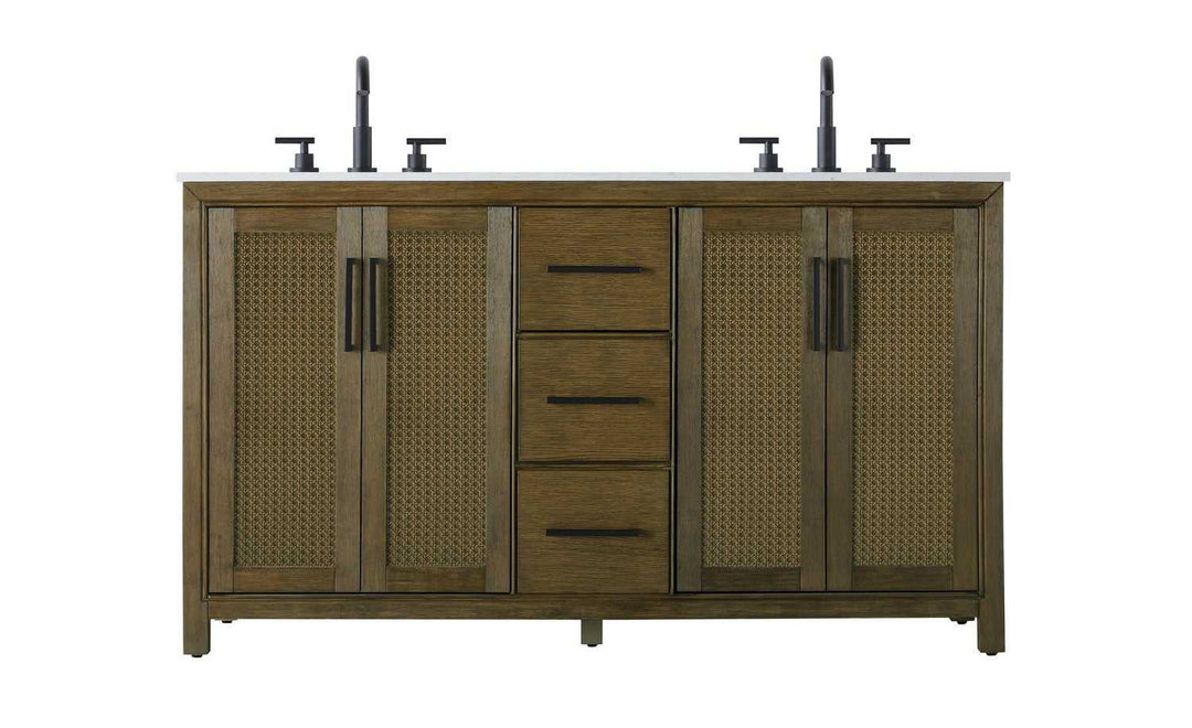 Alina Bathroom Vanity in Hazel Oak Elegant Lighting