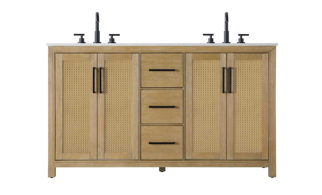 Alina Bathroom Vanity in Linen Oak Elegant Lighting