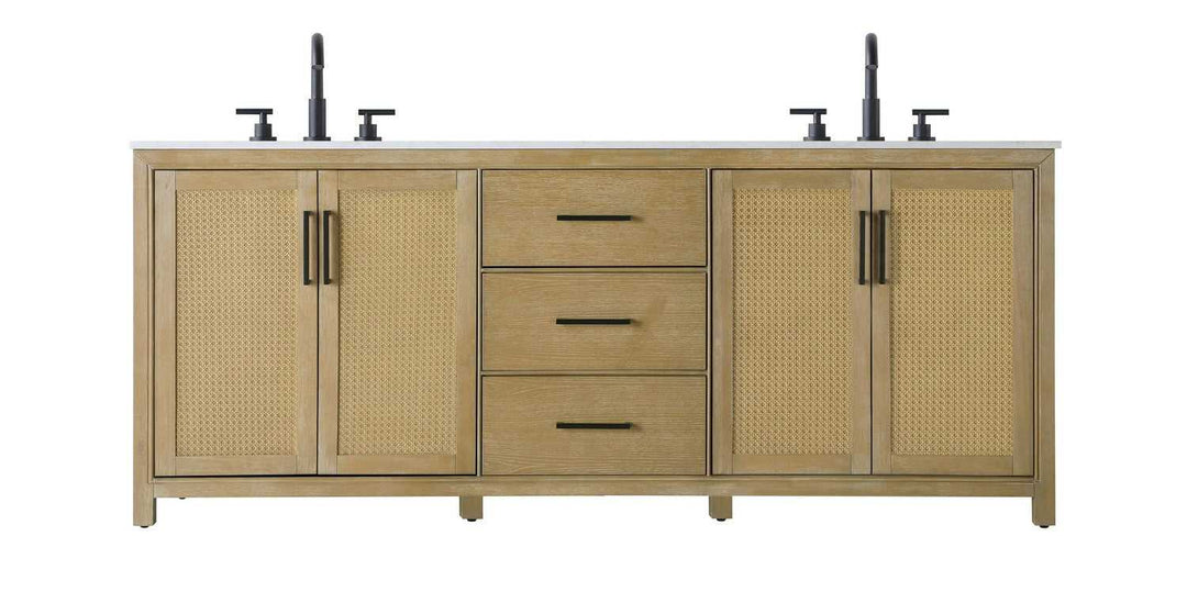 Alina Bathroom Vanity in Linen Oak Elegant Lighting