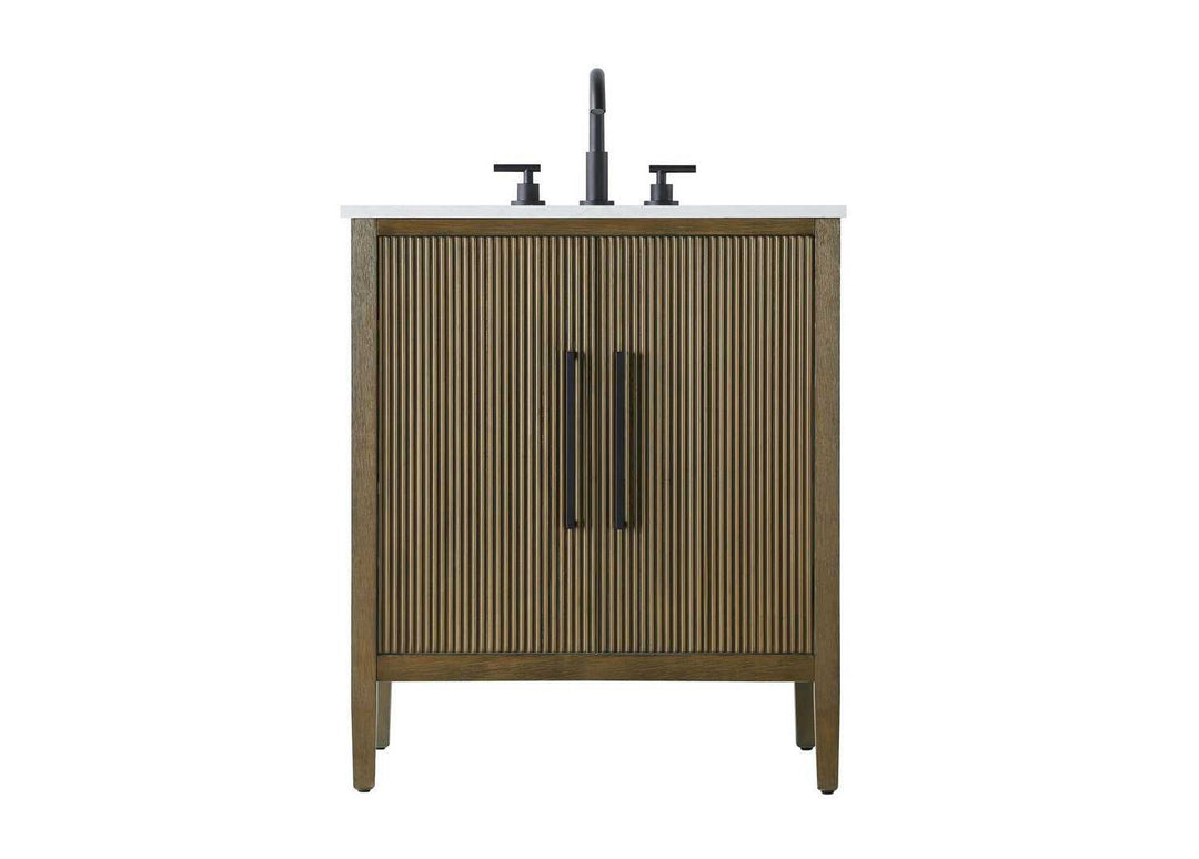 Blakely Bathroom Vanity in Hazel Oak Elegant Lighting