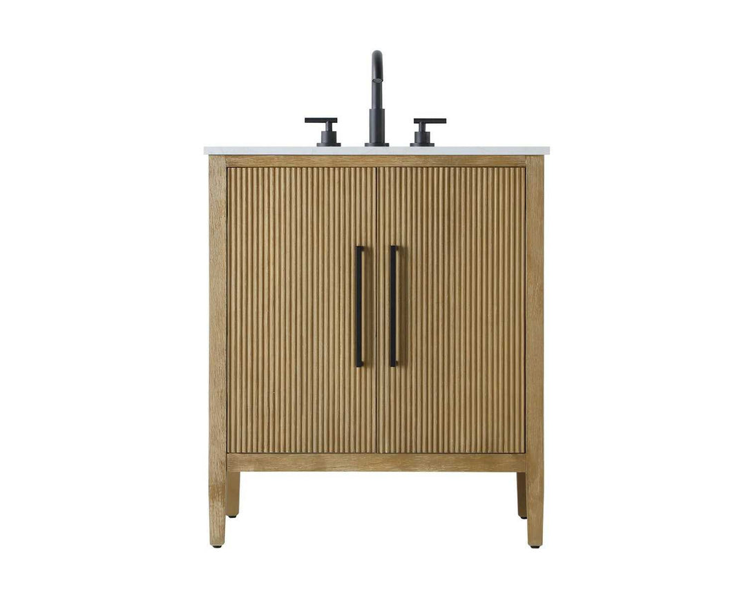 Blakely Bathroom Vanity in Linen Oak Elegant Lighting