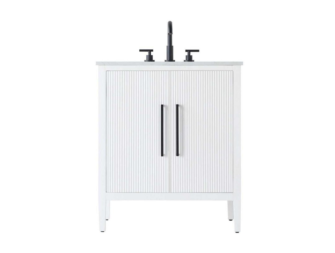 Blakely Bathroom Vanity in White Elegant Lighting