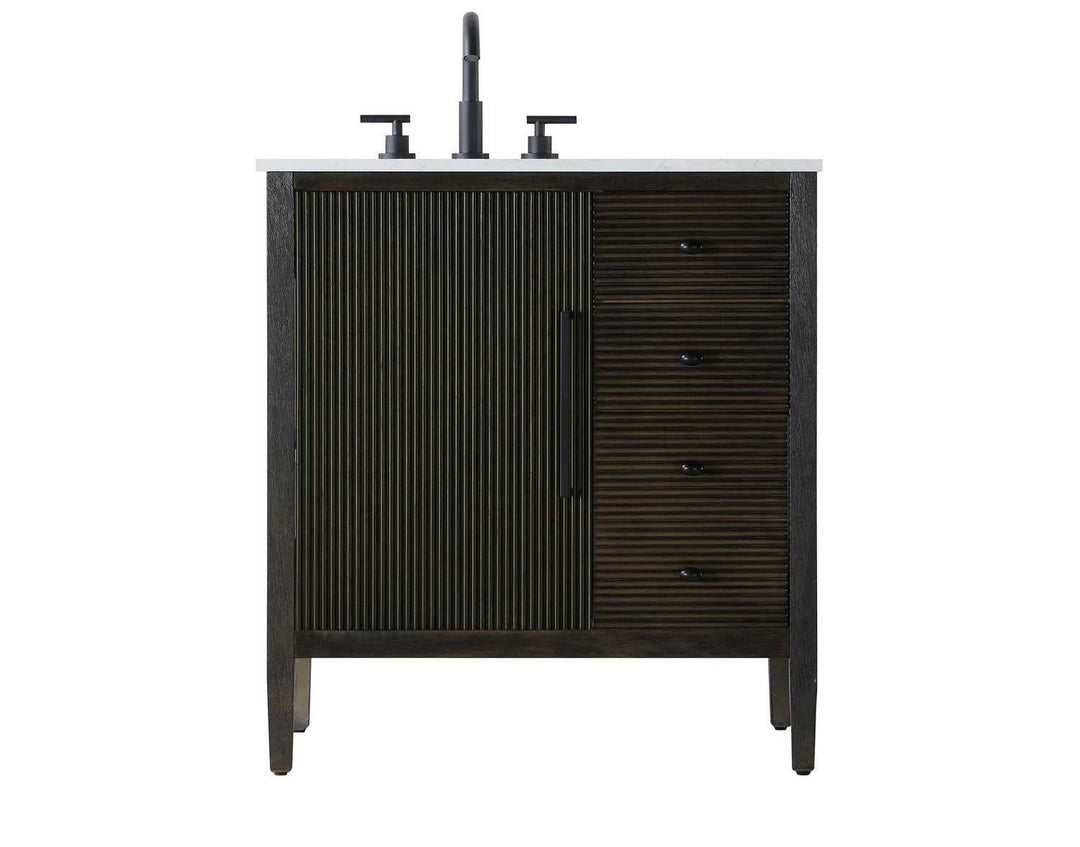 Blakely Bathroom Vanity in Chocolate Oak Elegant Lighting