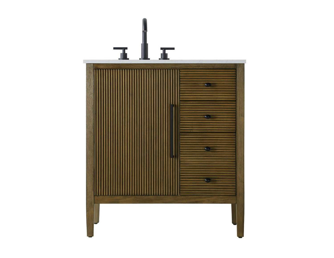 Blakely Bathroom Vanity in Hazel Oak Elegant Lighting