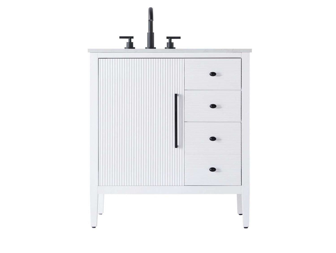 Blakely Bathroom Vanity in White Elegant Lighting
