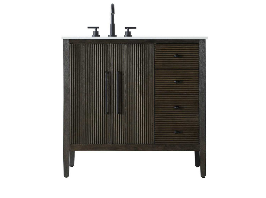 Blakely Bathroom Vanity in Chocolate Oak Elegant Lighting