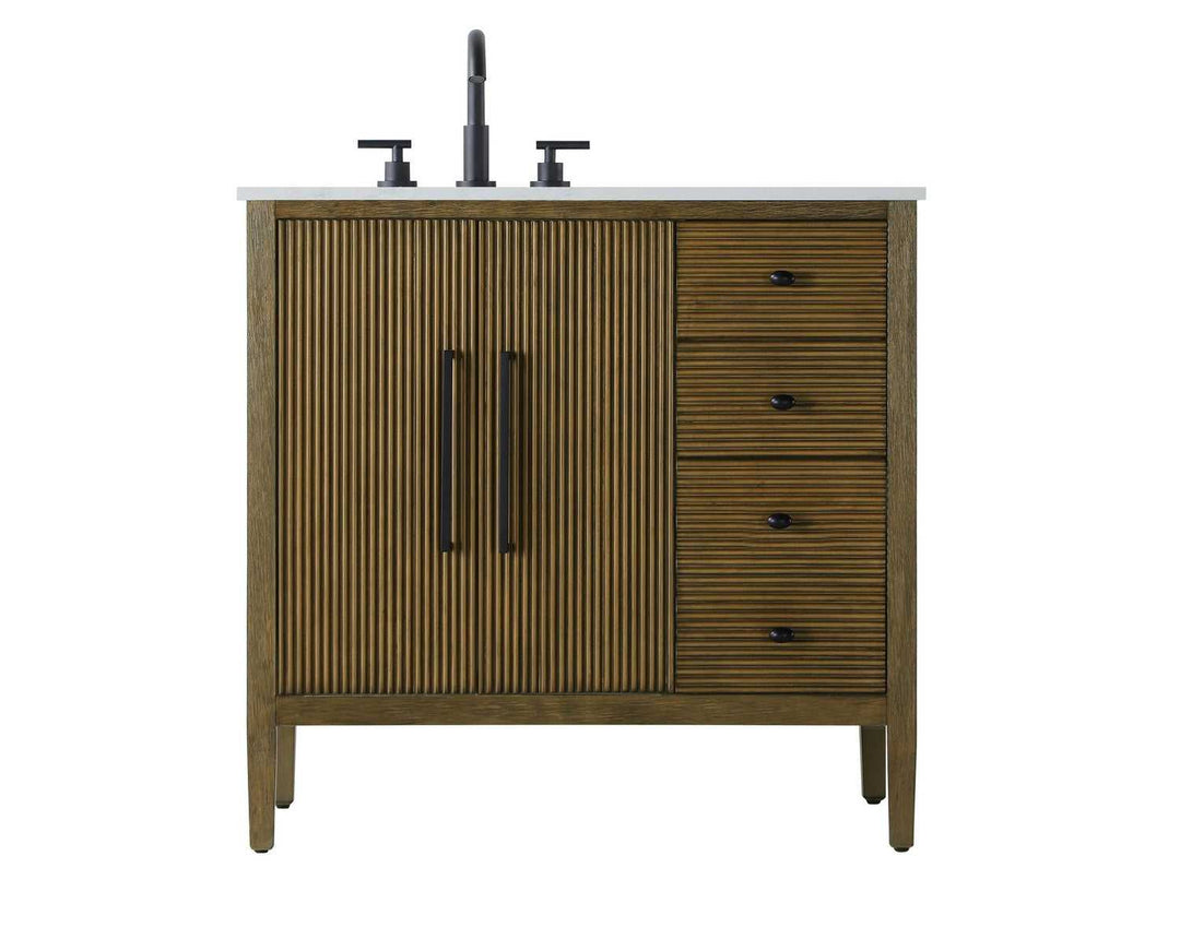 Blakely Bathroom Vanity in Hazel Oak Elegant Lighting
