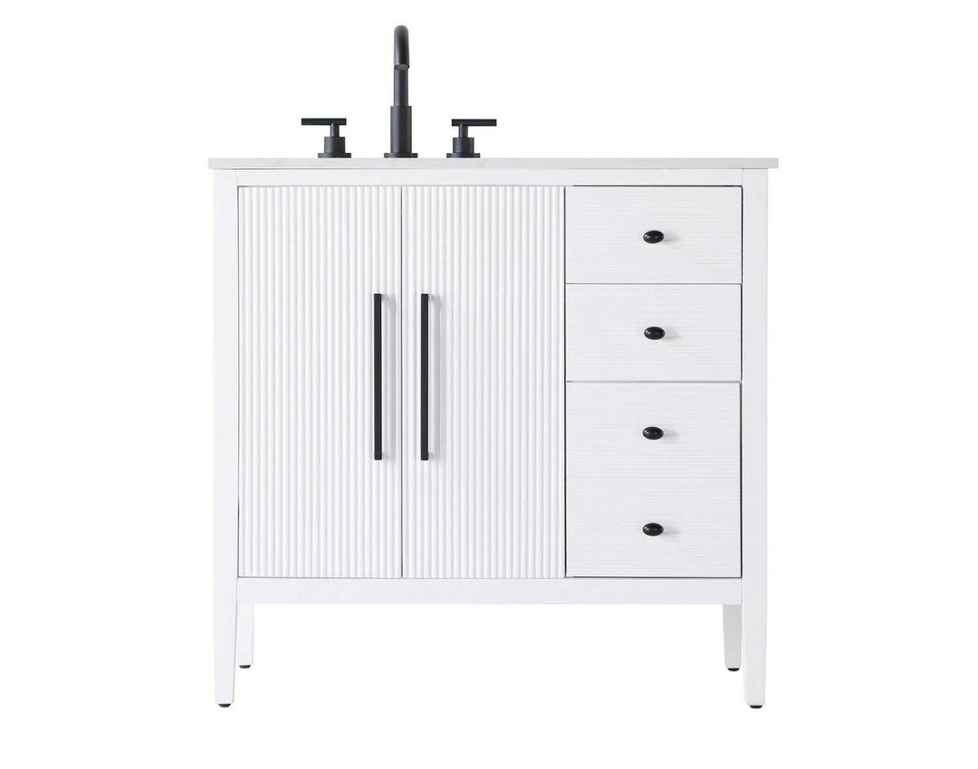 Blakely Bathroom Vanity in White Elegant Lighting