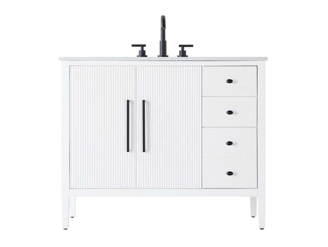 Blakely Bathroom Vanity in White Elegant Lighting