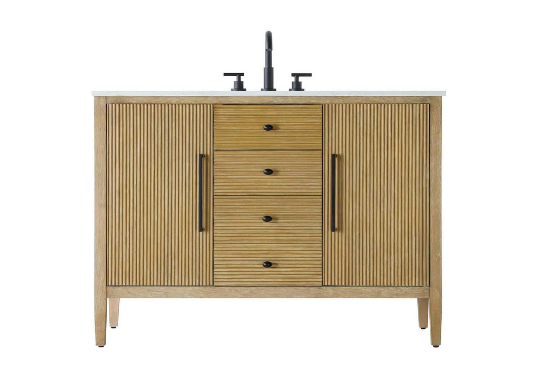 Blakely Bathroom Vanity in Linen Oak Elegant Lighting