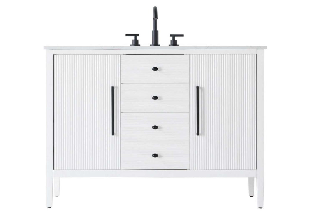 Blakely Bathroom Vanity in White Elegant Lighting