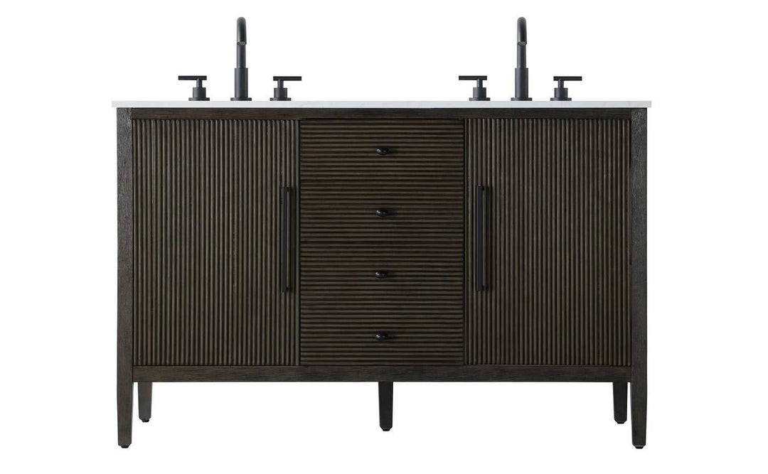 Blakely Bathroom Vanity in Chocolate Oak Elegant Lighting